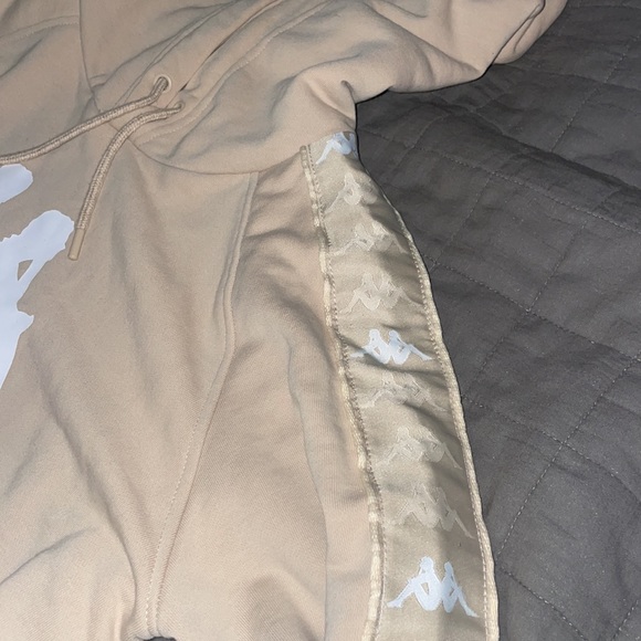 Kappa Heavyweight Fleece Hoodie Beige Colourway - Picture 3 of 4